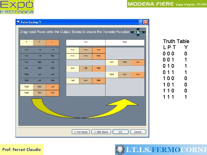 Truth Table LPT Y 000 0 001 1 010 1 011 1 100 0