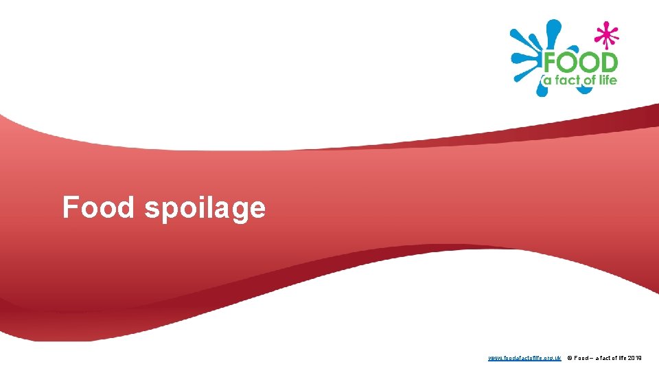 Food spoilage www. foodafactoflife. org. uk © Food – a fact of life 2019