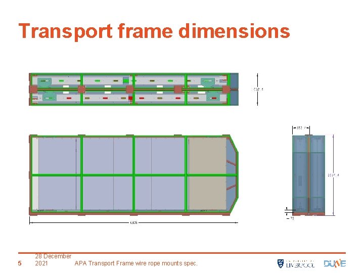 Transport frame dimensions 5 28 December 2021 APA Transport Frame wire rope mounts spec.