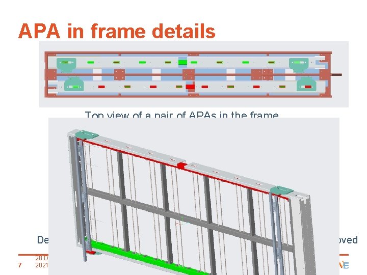 APA in frame details Top view of a pair of APAs in the frame