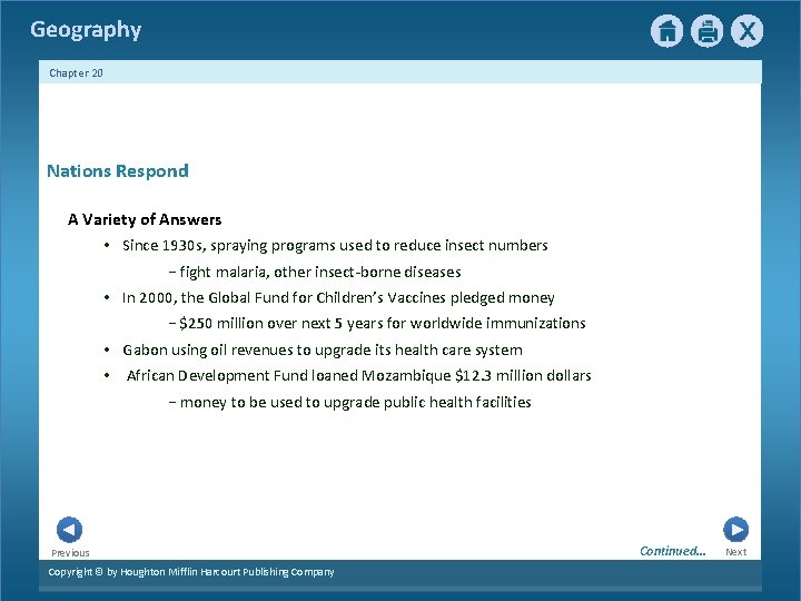 Geography Chapter 20 Nations Respond A Variety of Answers • Since 1930 s, spraying