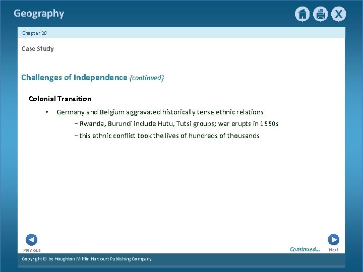 Geography Chapter 20 Case Study Challenges of Independence {continued} Colonial Transition • Germany and
