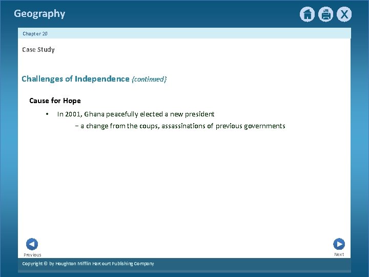 Geography Chapter 20 Case Study Challenges of Independence {continued} Cause for Hope • In