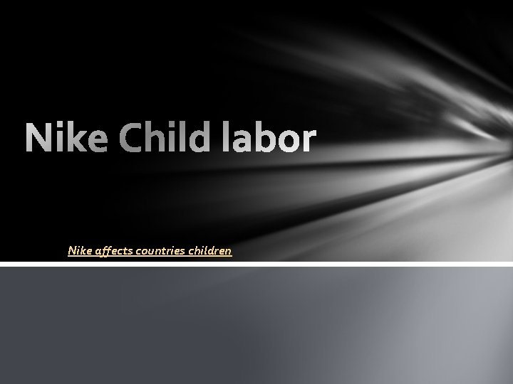 Nike affects countries children 