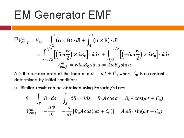 EM Generator EMF 