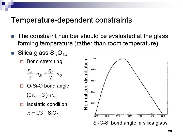 Temperature-dependent constraints The constraint number should be evaluated at the glass forming temperature (rather