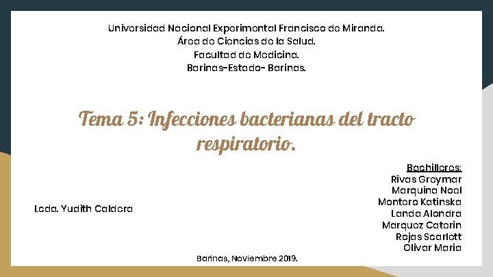 Universidad Nacional Experimental Francisco de Miranda. Área de Ciencias de la Salud. Facultad de