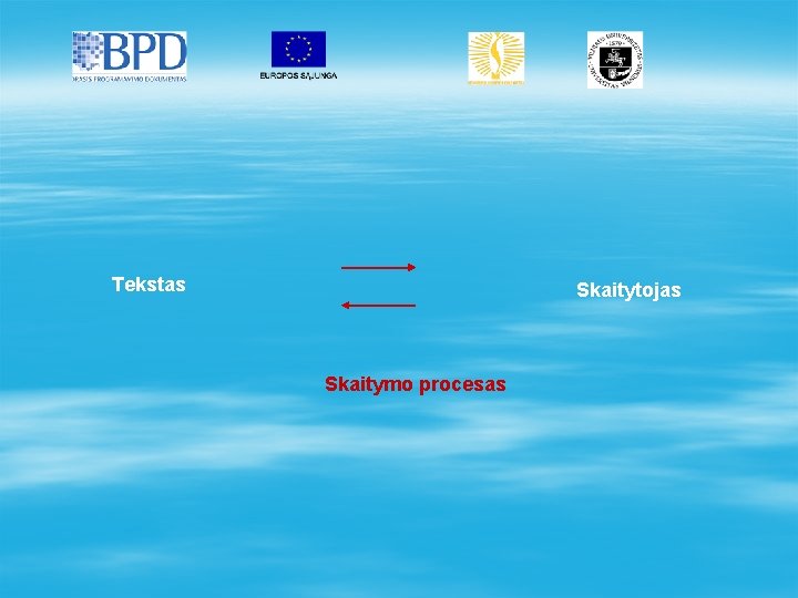 Tekstas Skaitytojas Skaitymo procesas 