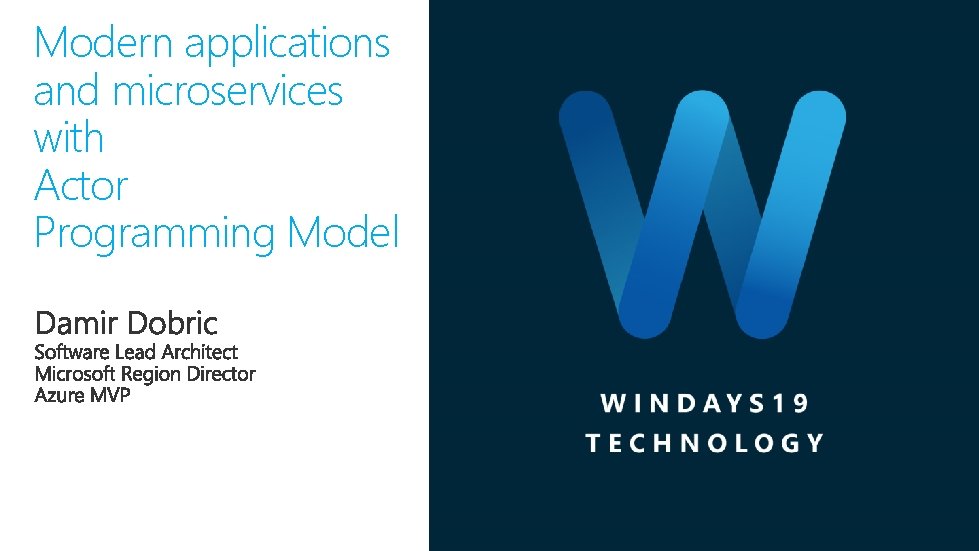 Modern applications and microservices with Actor Programming Model 