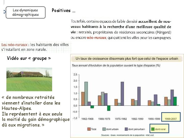 Positives … Vidéo sur « groupe » « de nombreux retraités viennent s’installer dans