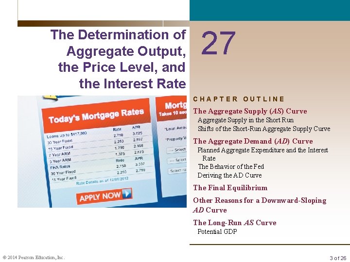 The Determination of Aggregate Output, the Price Level, and the Interest Rate 27 CHAPTER