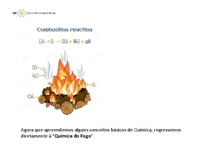 Agora que apreendemos alguns conceitos básicos de Química, regressemos diretamente à “Química do Fogo”