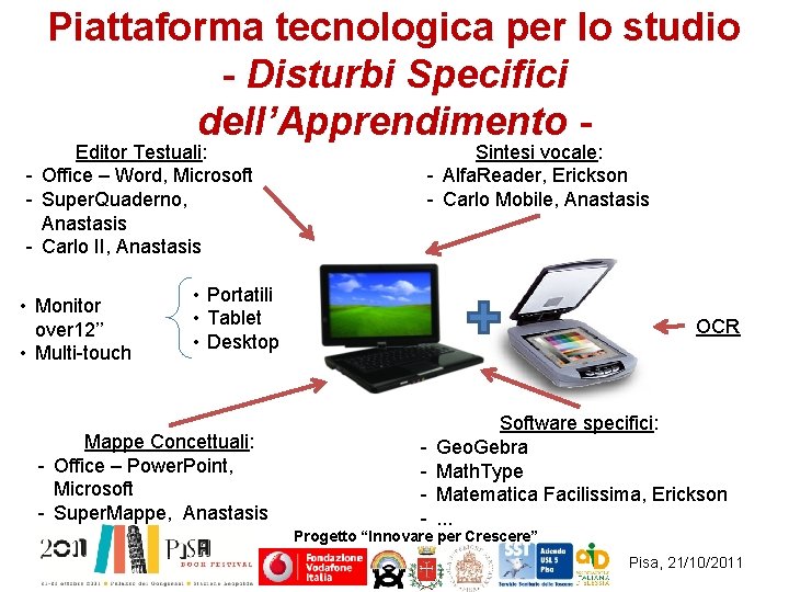 Piattaforma tecnologica per lo studio - Disturbi Specifici dell’Apprendimento - Editor Testuali: - Office