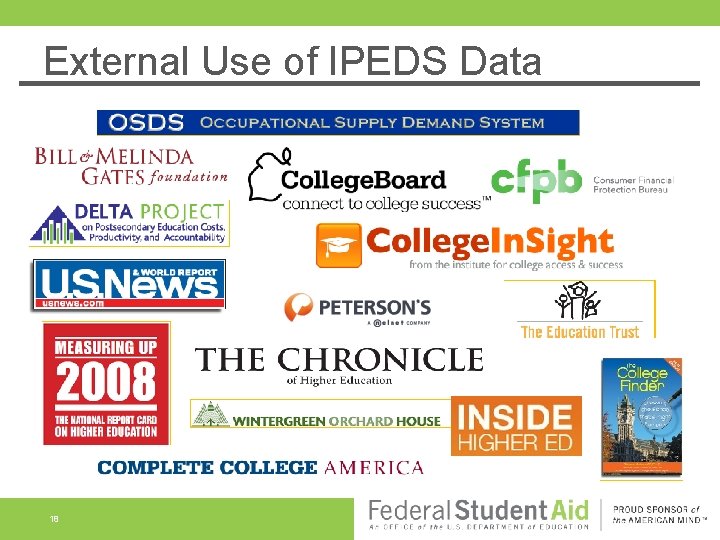 External Use of IPEDS Data 18 External Use of IPEDS Data 18