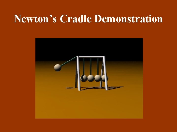 Newton’s Cradle Demonstration 