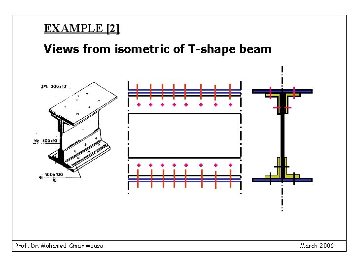 EXAMPLE [2] Views from isometric of T-shape beam Prof. Dr. Mohamed Omar Mousa March