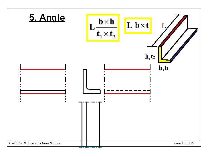 5. Angle L h, t 2 b, t 1 Prof. Dr. Mohamed Omar Mousa