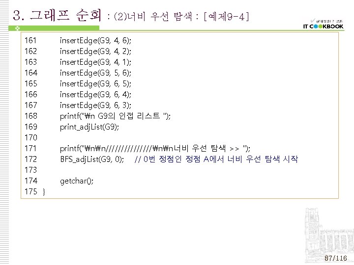 3. 그래프 순회 161 162 163 164 165 166 167 168 169 170 171 3. 그래프 순회 161 162 163 164 165 166 167 168 169 170 171