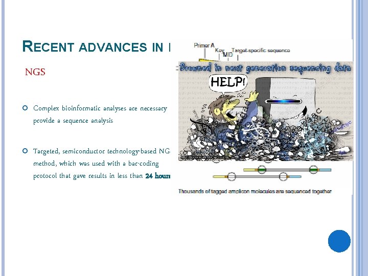 RECENT ADVANCES IN MUTATION TESTING NGS Complex bioinformatic analyses are necessary to provide a