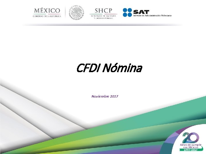 CFDI Nómina Noviembre 2017 