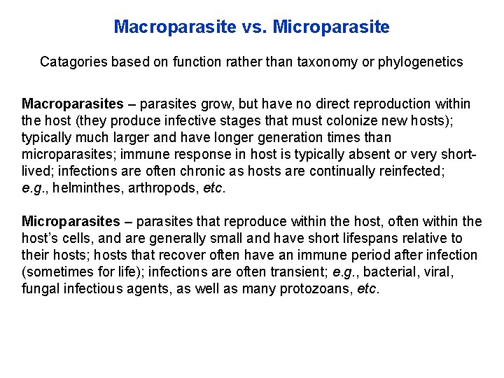 les macroparasite