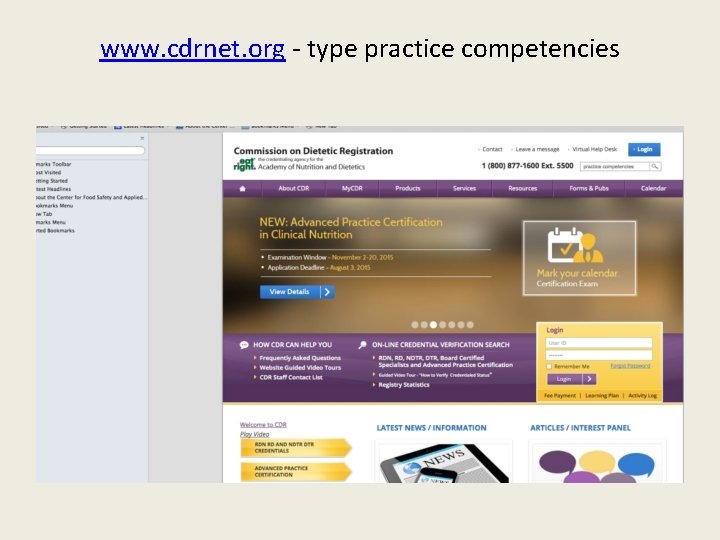 www. cdrnet. org - type practice competencies 