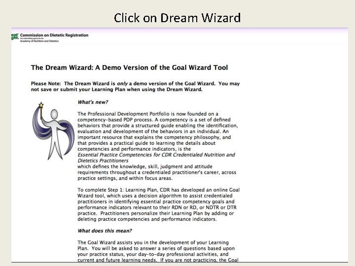 Click on Dream Wizard 