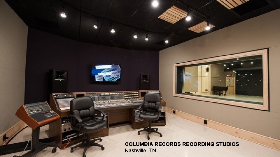 COLUMBIA RECORDS RECORDING STUDIOS Nashville, TN 