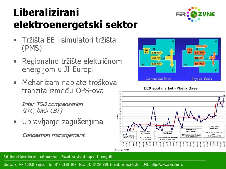 Liberalizirani elektroenergetski sektor • Tržišta EE i simulatori tržišta (PMS) • Regionalno tržište električnom