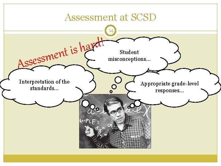 Assessment at SCSD 14 ! d r a h s i t n e Assessment at SCSD 14 ! d r a h s i t n e