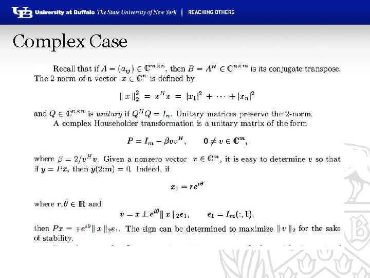 Matrix Computation Chapter 5 ORTHOGONALIZATION AND LEAST SQUARES