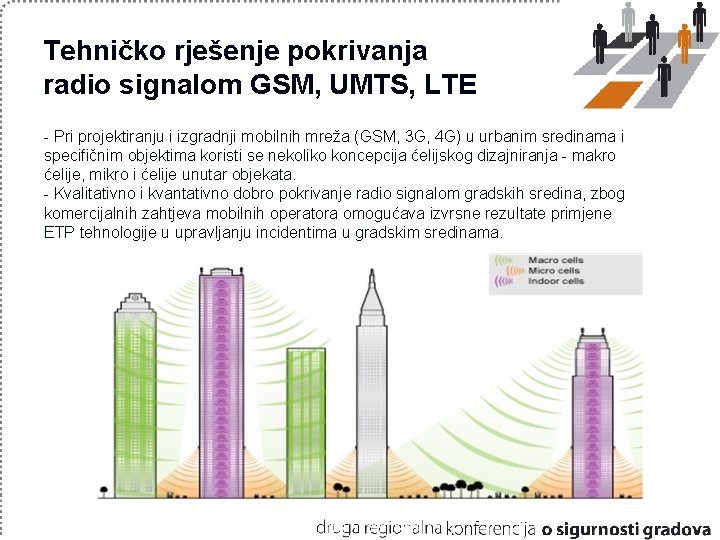 Tehničko rješenje pokrivanja radio signalom GSM, UMTS, LTE - Pri projektiranju i izgradnji mobilnih