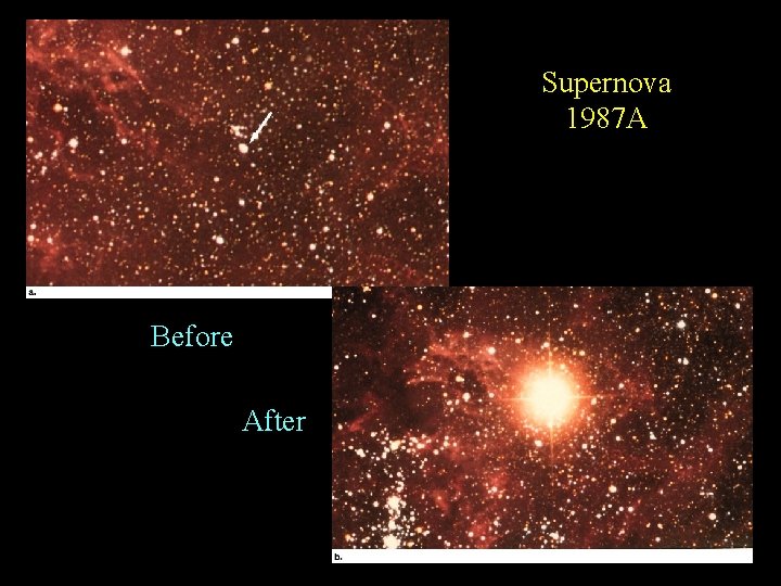 Supernova 1987 A Before After 