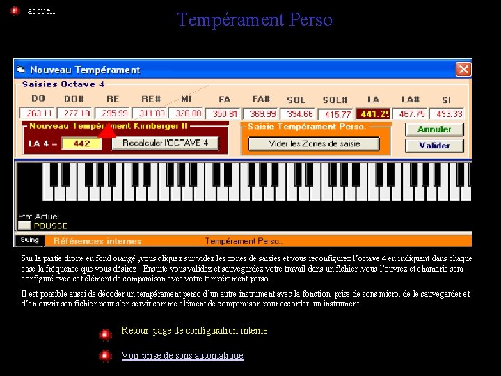 accueil Tempérament Perso Sur la partie droite en fond orangé , vous cliquez sur