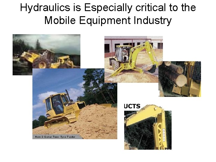 Hydraulics is Especially critical to the Mobile Equipment Industry Hydraulics is Especially critical to the Mobile Equipment Industry