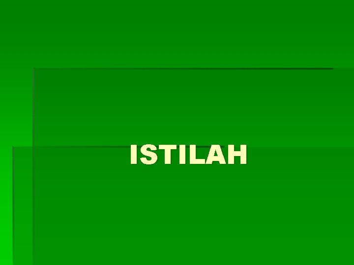 ISTILAH 