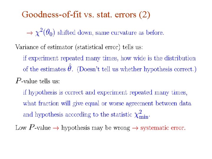 Goodness-of-fit vs. stat. errors (2) G. Cowan INFN School of Statistics, Ischia, 7 -10