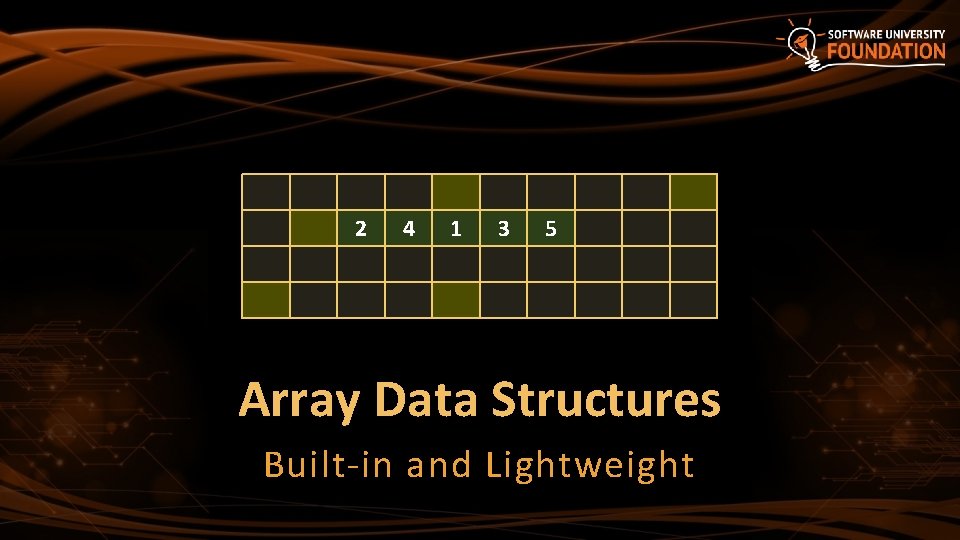 2 4 1 3 5 Array Data Structures Built-in and Lightweight 