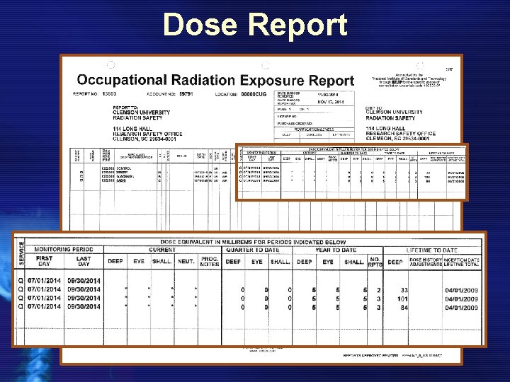 Dose Report 