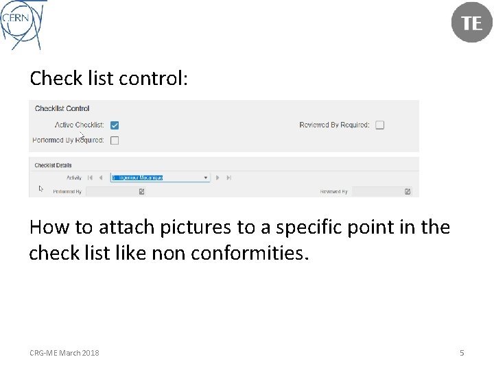 Check list control: How to attach pictures to a specific point in the check