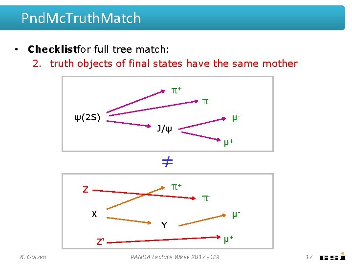 Pnd. Mc. Truth. Match • Checklistfor full tree match: 2. truth objects of final Pnd. Mc. Truth. Match • Checklistfor full tree match: 2. truth objects of final