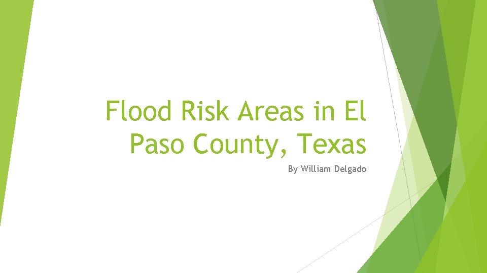 Flood Risk Areas in El Paso County Texas