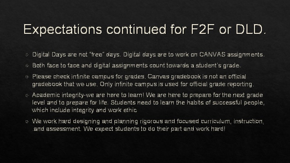 Expectations continued for F 2 F or DLD. Digital Days are not “free” days.