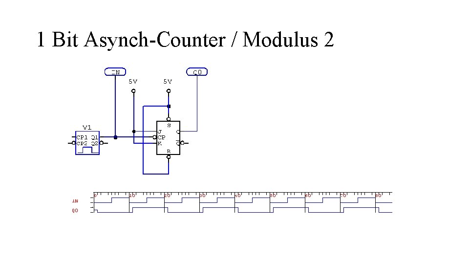1 Bit Asynch-Counter / Modulus 2 