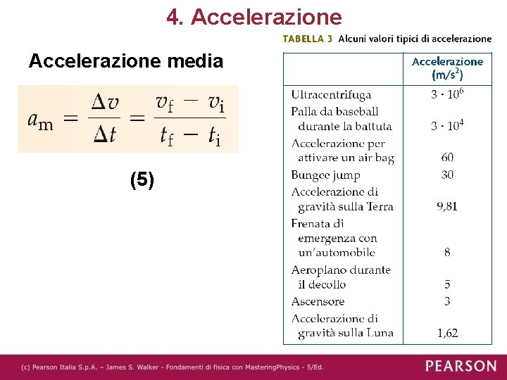 4. Accelerazione media (5) 