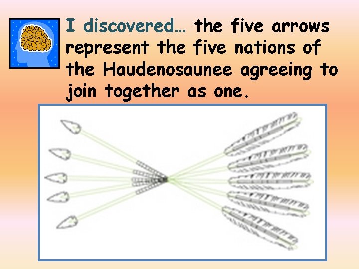 I discovered… the five arrows represent the five nations of the Haudenosaunee agreeing to
