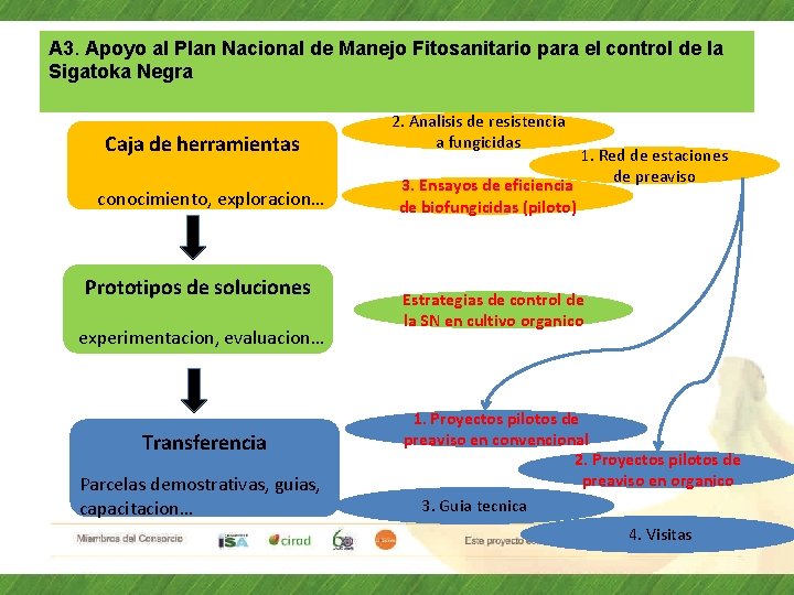 A 3. Apoyo al Plan Nacional de Manejo Fitosanitario para el control de la