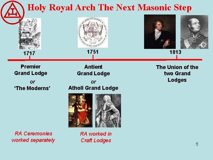 Holy Royal Arch The Next Masonic Step 1717 1751 Premier Grand Lodge Antient Grand