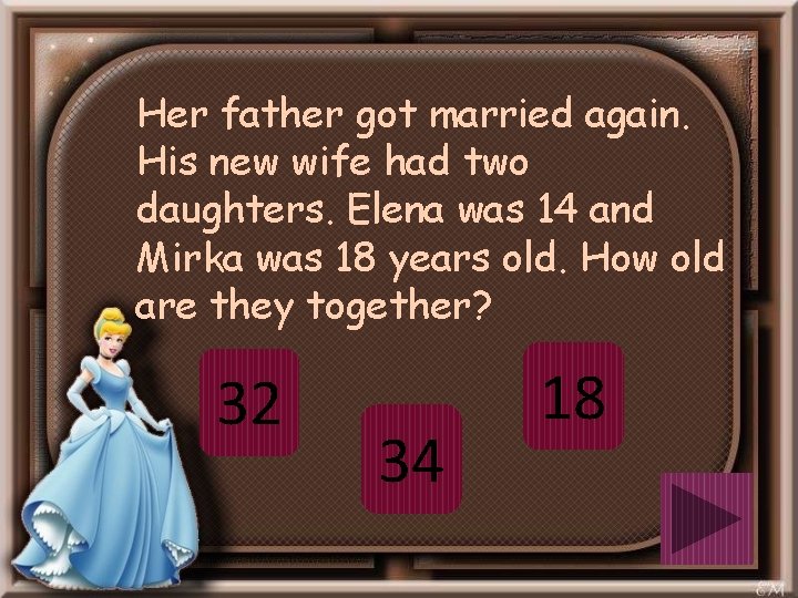 Her father got married again. His new wife had two daughters. Elena was 14