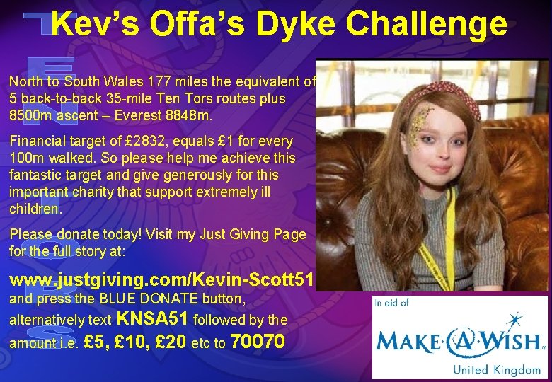 Kev’s Offa’s Dyke Challenge North to South Wales 177 miles the equivalent of 5